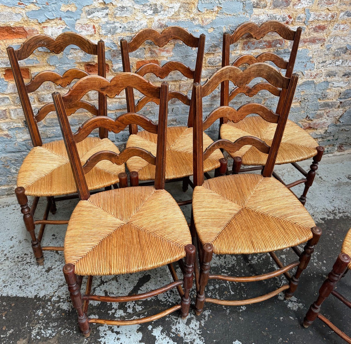 6 rustic chairs