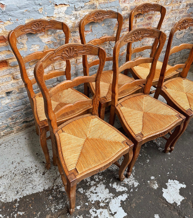 6 neo-rustic chairs