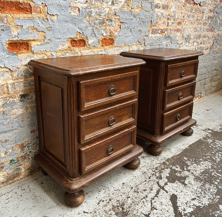 Oak bedside tables