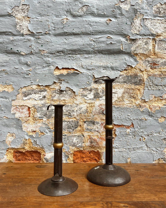 Wrought iron candlesticks