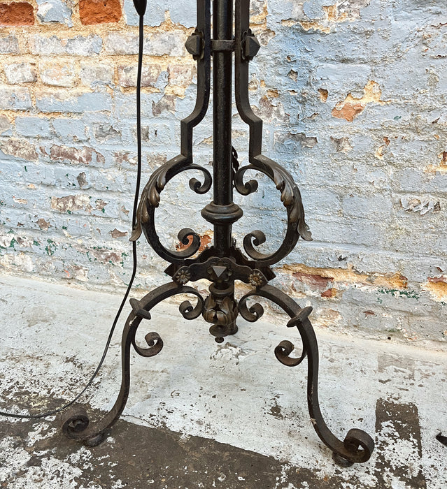 Wrought iron floor lamp