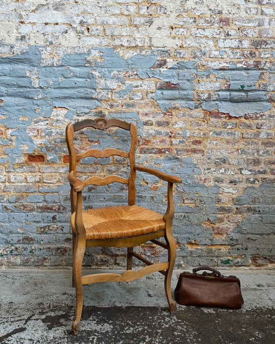 Neo-rustic armchair