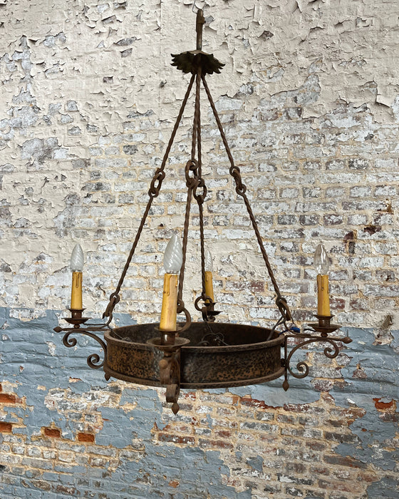 Wrought iron chandelier