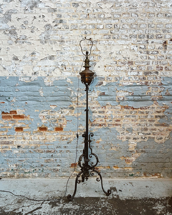 Wrought iron floor lamp