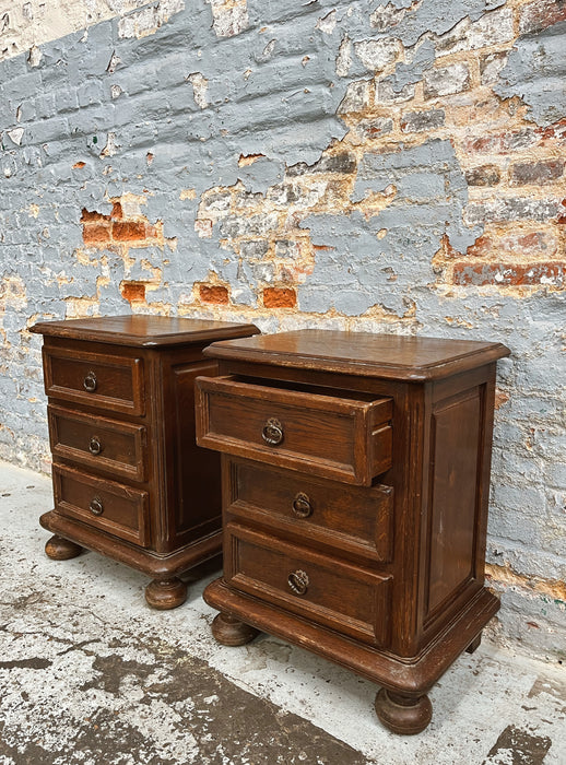 Oak bedside tables