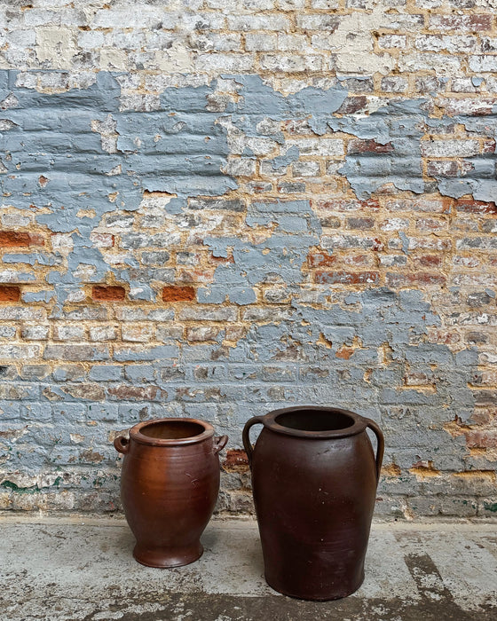 Two sandstone pots
