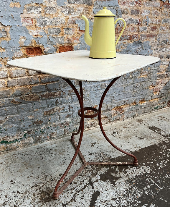 Wrought iron pedestal table