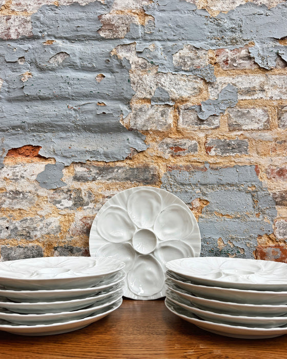 Série d'assiettes à huîtres