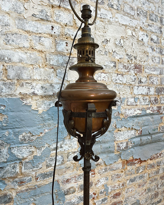 Wrought iron floor lamp