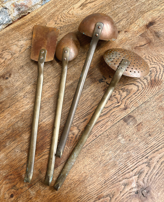 4 copper utensils