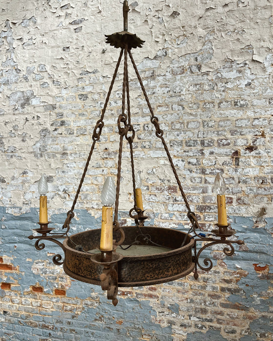 Wrought iron chandelier