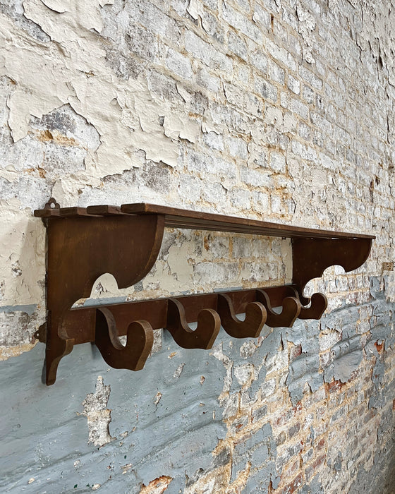 Oak coat rack