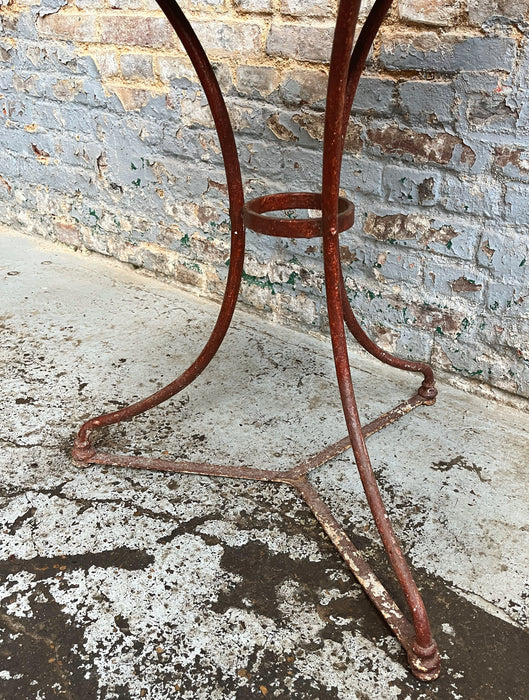 Wrought iron pedestal table