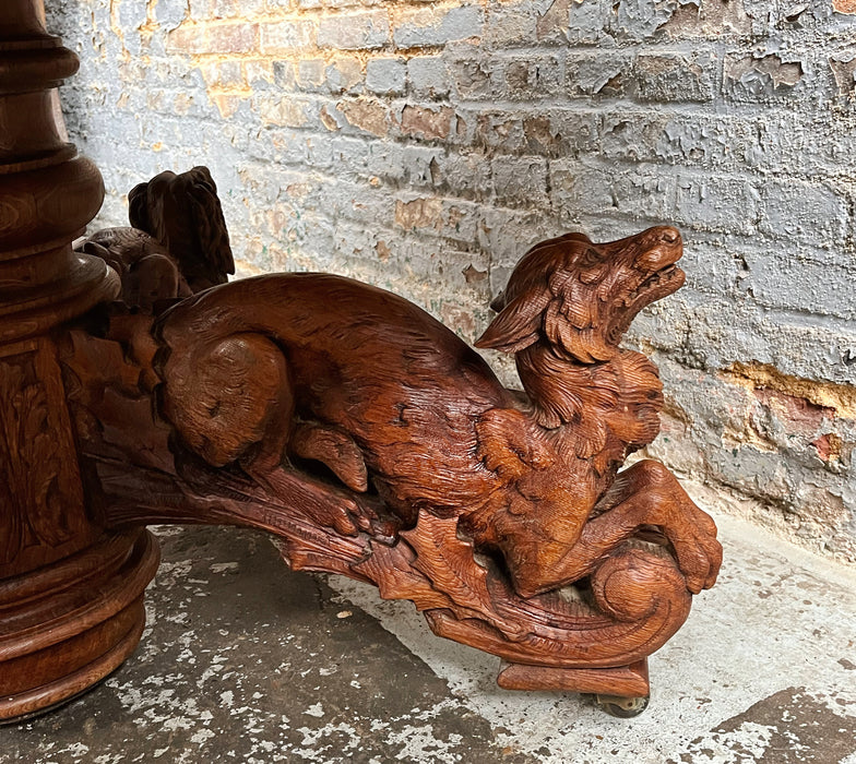 Oak pedestal table