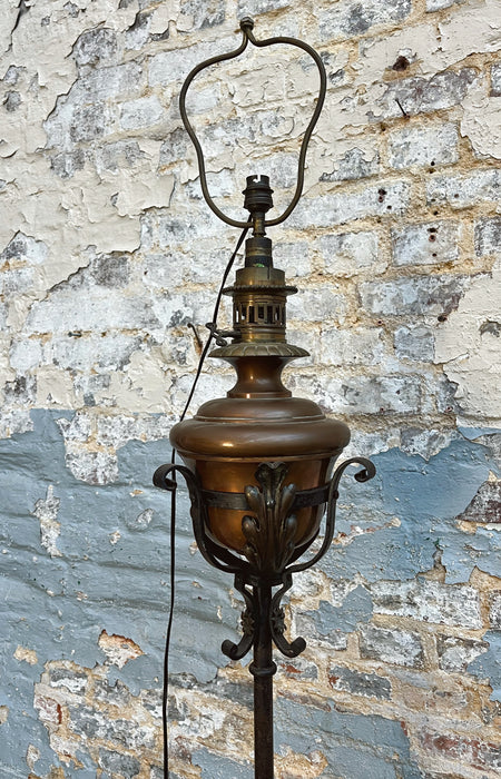 Wrought iron floor lamp