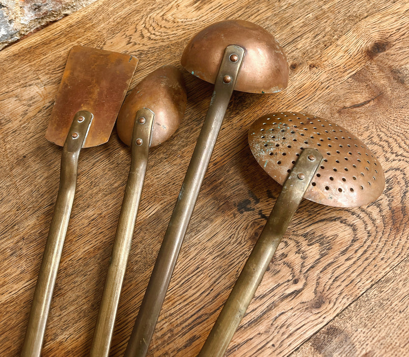 4 copper utensils