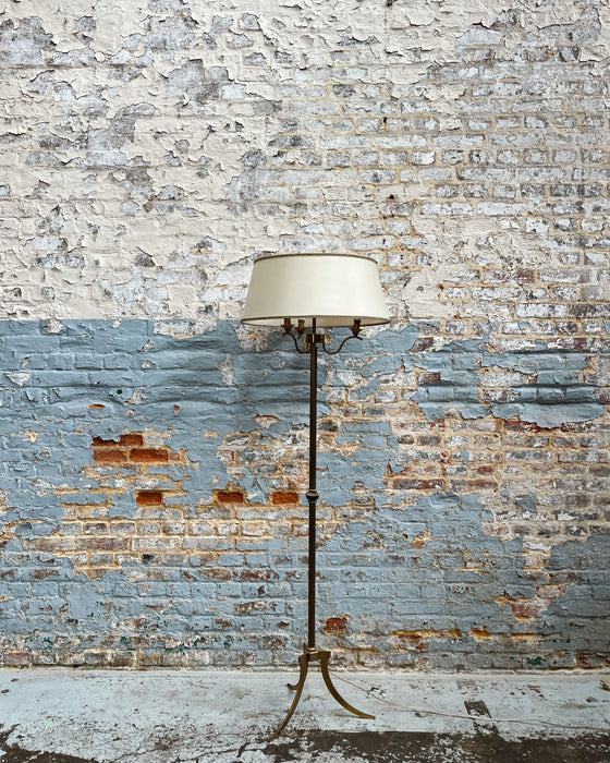 Brass floor lamp