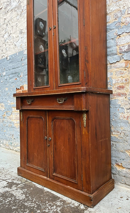 Beech display cabinet