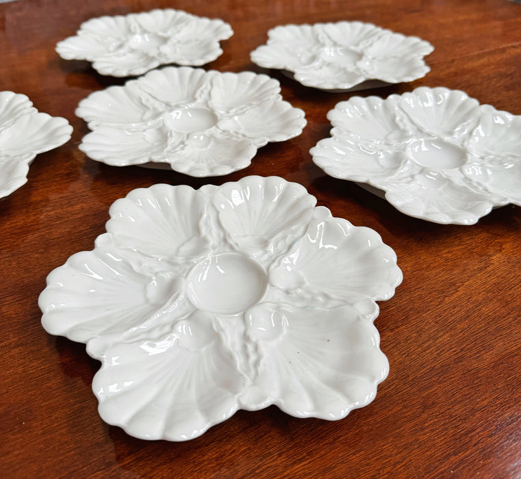 6 assiettes à huîtres