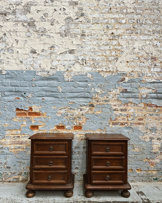 Oak bedside tables