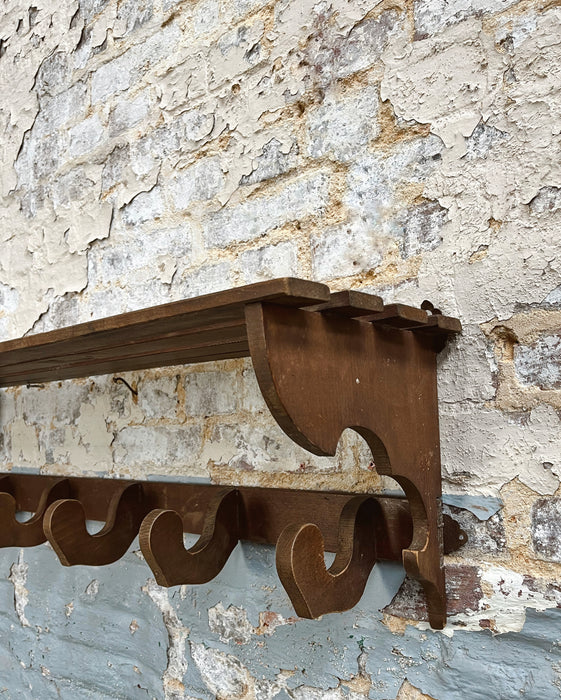 Oak coat rack