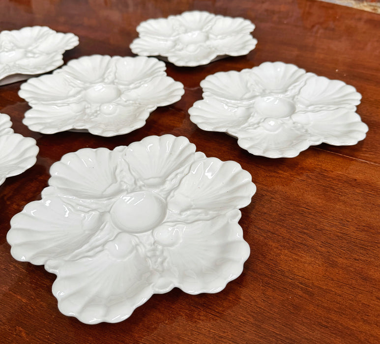 6 assiettes à huîtres