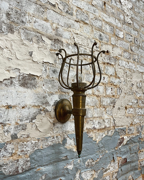 Brass wall light