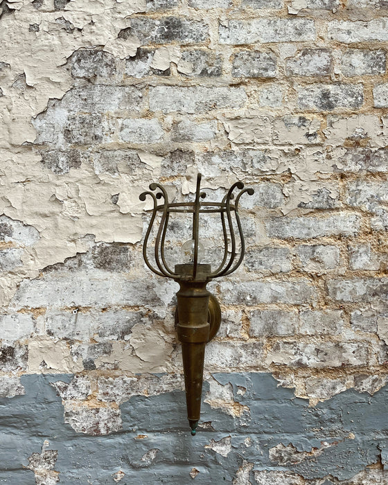 Brass wall light