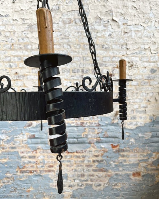 Wrought iron chandelier