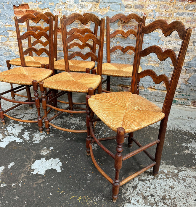 6 rustic chairs