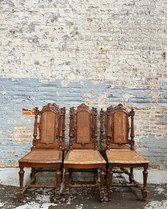 6 Henri II chairs