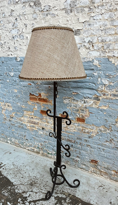 Wrought iron floor lamp