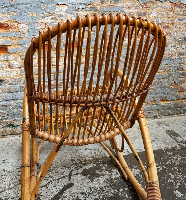 Rocking-chair en rotin