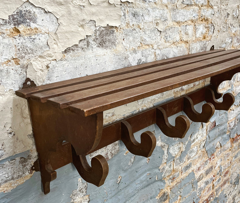 Oak coat rack