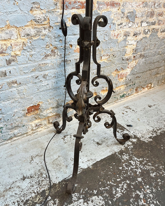 Wrought iron floor lamp