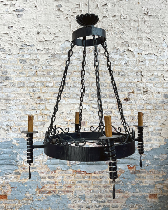 Wrought iron chandelier