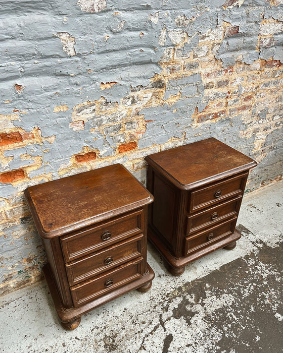 Oak bedside tables