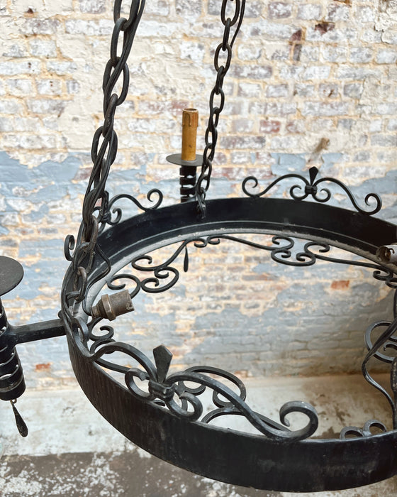 Wrought iron chandelier