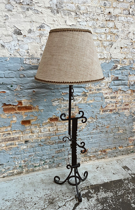 Wrought iron floor lamp