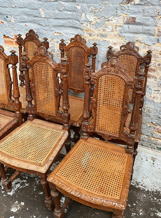 6 Henri II chairs