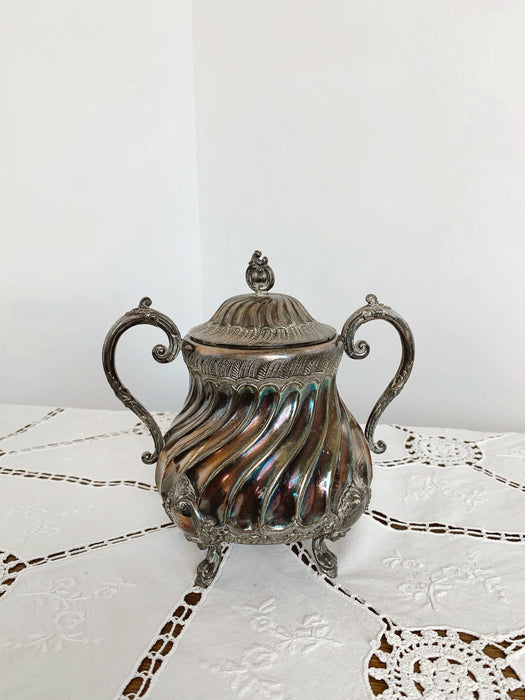 Silver metal pot