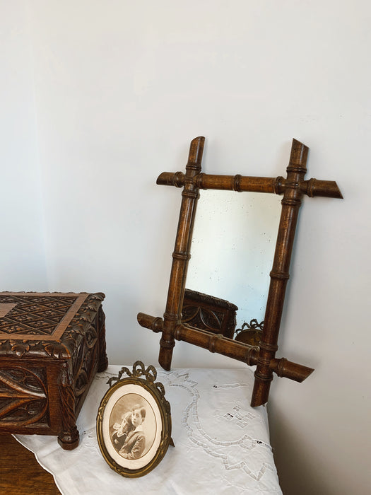 Small bamboo mirror