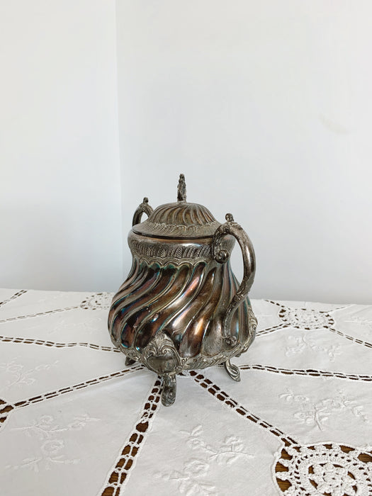 Silver metal pot