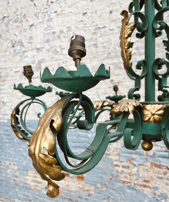 Wrought iron chandelier