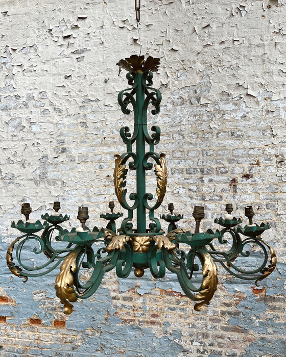 Wrought iron chandelier