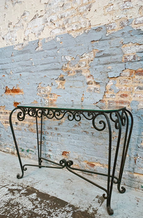 Wrought iron console