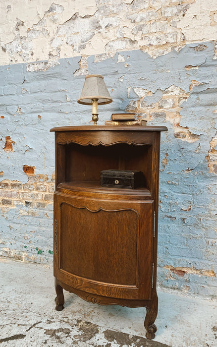 Neo-rustic corner cabinet