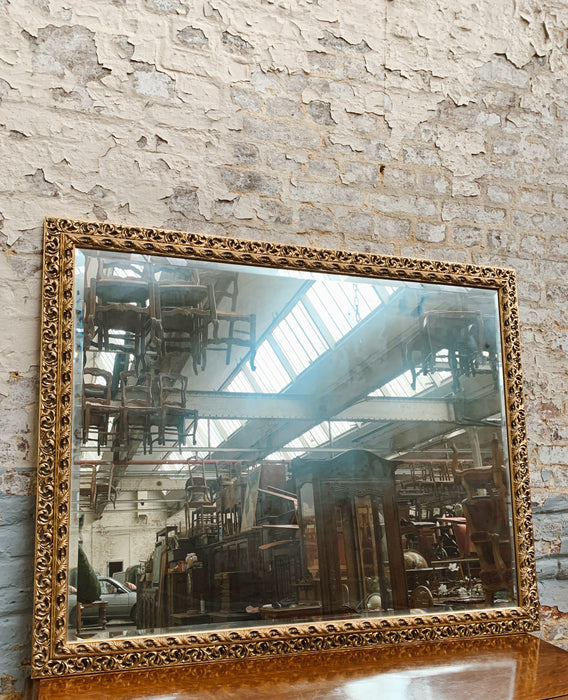 Large gilded wood mirror