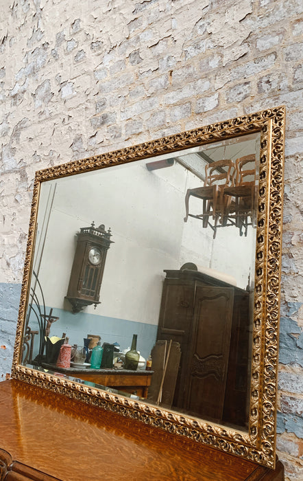 Large gilded wood mirror