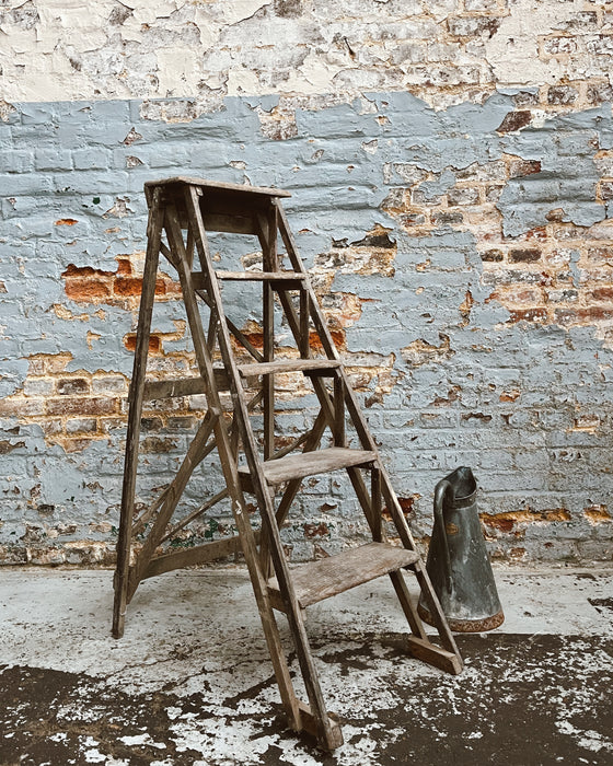 Oak stepladder